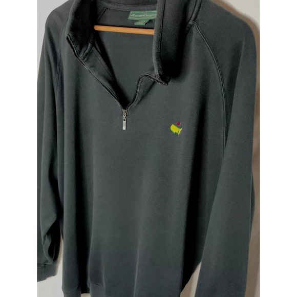 Masters Golf Clubhouse Collection Men's XXL Black 1/4 Zip Sweatshirt Pima Cotton - Picture 6 of 11